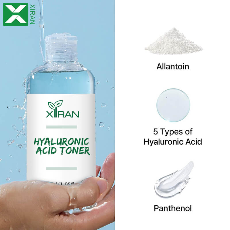 private label low ph facial toning water hydrating hyaluronic acid toner